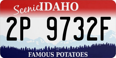 ID license plate 2P9732F