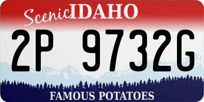 ID license plate 2P9732G