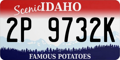 ID license plate 2P9732K