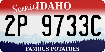 ID license plate 2P9733C
