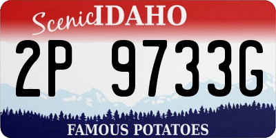 ID license plate 2P9733G