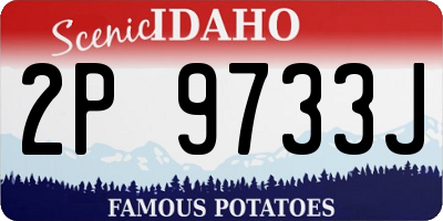 ID license plate 2P9733J