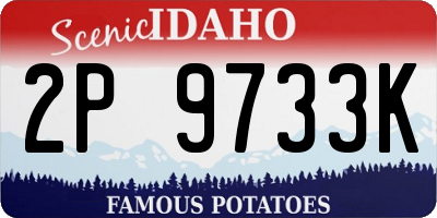 ID license plate 2P9733K