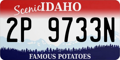 ID license plate 2P9733N