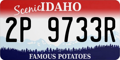 ID license plate 2P9733R
