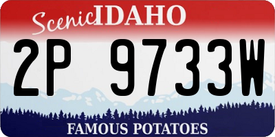 ID license plate 2P9733W