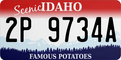 ID license plate 2P9734A