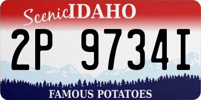 ID license plate 2P9734I