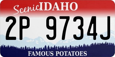 ID license plate 2P9734J