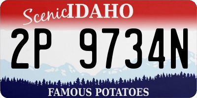 ID license plate 2P9734N