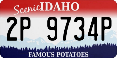 ID license plate 2P9734P
