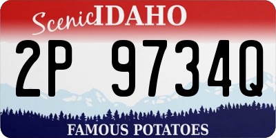 ID license plate 2P9734Q
