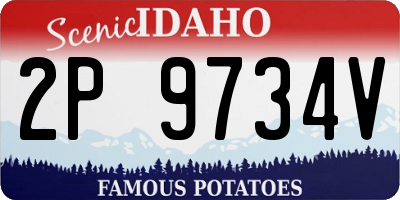 ID license plate 2P9734V