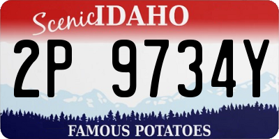 ID license plate 2P9734Y