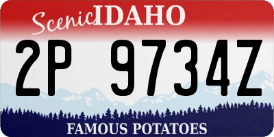 ID license plate 2P9734Z