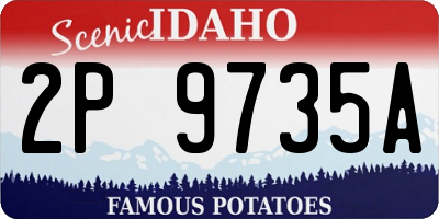 ID license plate 2P9735A