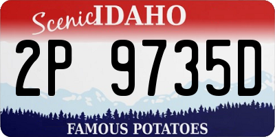 ID license plate 2P9735D