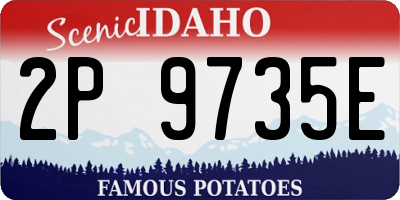 ID license plate 2P9735E