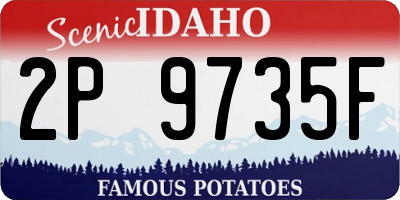 ID license plate 2P9735F