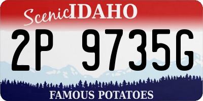 ID license plate 2P9735G