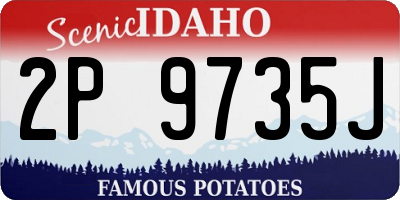 ID license plate 2P9735J