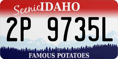 ID license plate 2P9735L