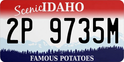 ID license plate 2P9735M