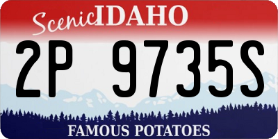 ID license plate 2P9735S
