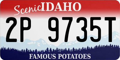 ID license plate 2P9735T