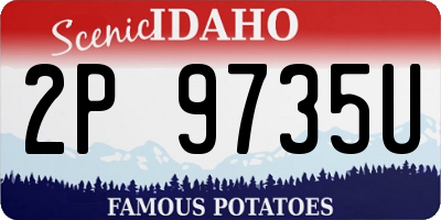 ID license plate 2P9735U