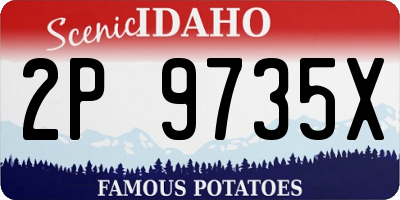 ID license plate 2P9735X