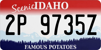 ID license plate 2P9735Z
