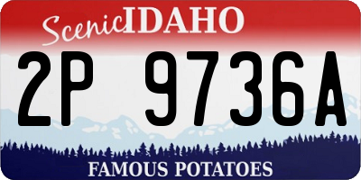 ID license plate 2P9736A