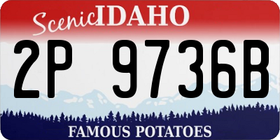 ID license plate 2P9736B