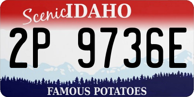 ID license plate 2P9736E