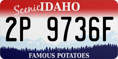 ID license plate 2P9736F
