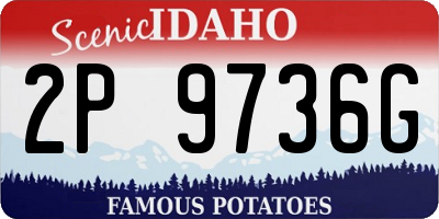 ID license plate 2P9736G