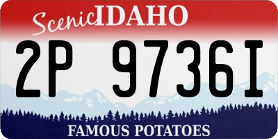 ID license plate 2P9736I
