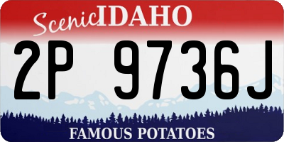ID license plate 2P9736J