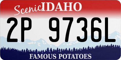 ID license plate 2P9736L