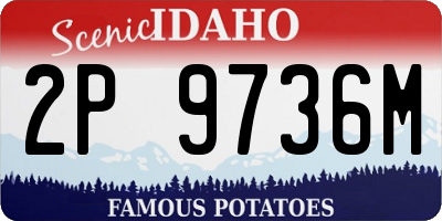ID license plate 2P9736M