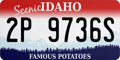 ID license plate 2P9736S