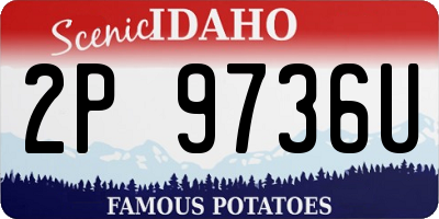 ID license plate 2P9736U