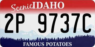 ID license plate 2P9737C