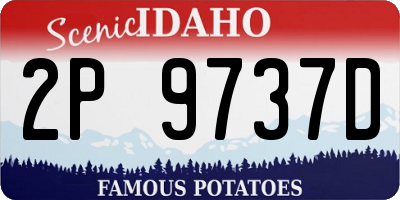 ID license plate 2P9737D