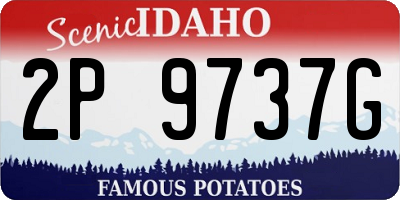 ID license plate 2P9737G