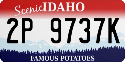 ID license plate 2P9737K