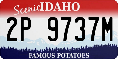 ID license plate 2P9737M