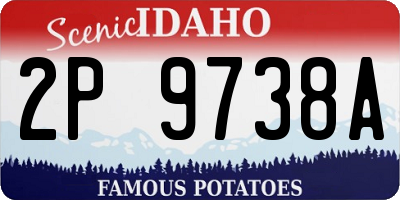 ID license plate 2P9738A