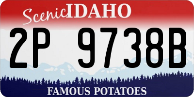 ID license plate 2P9738B